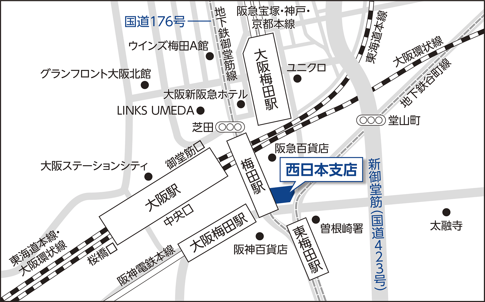 西日本支店 地図